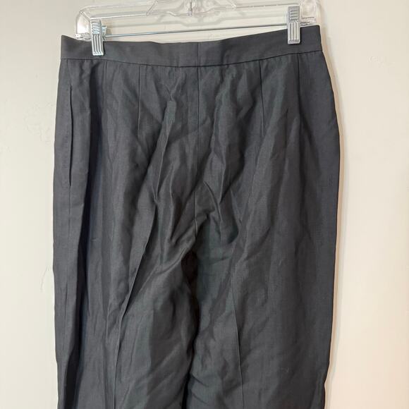 Max Mara Women's Trouser Pants Pleat Front High Rise Black Wool Made in Italy 12 - Picture 3 of 9